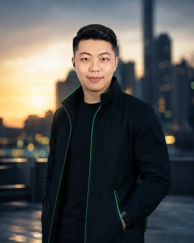 A portrait of Charlie Tang Hoong; the card shows it in a different style each time